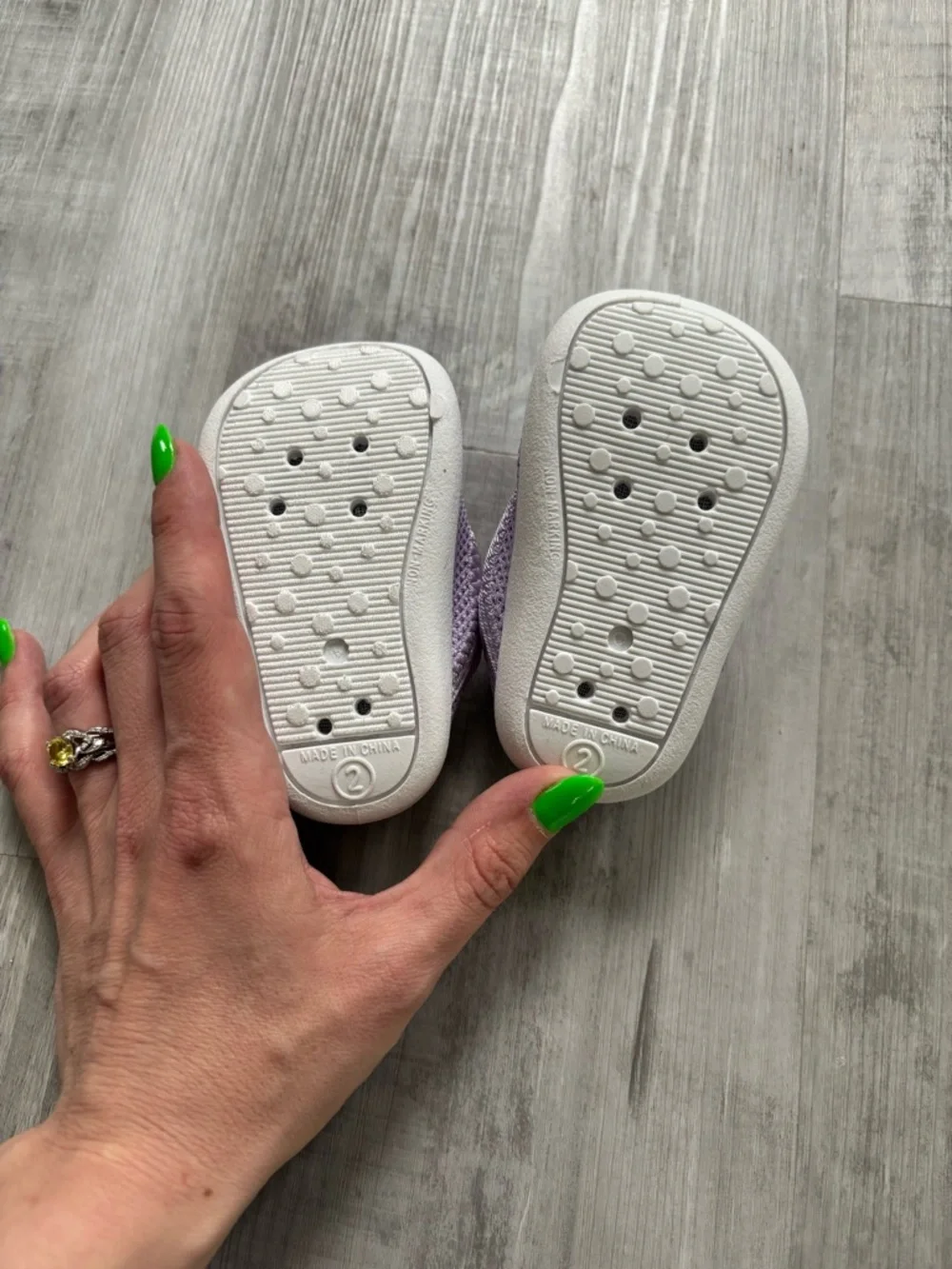 wonder nation Lilac Mesh Mary Jane Shoes with Pink Velcro Strap